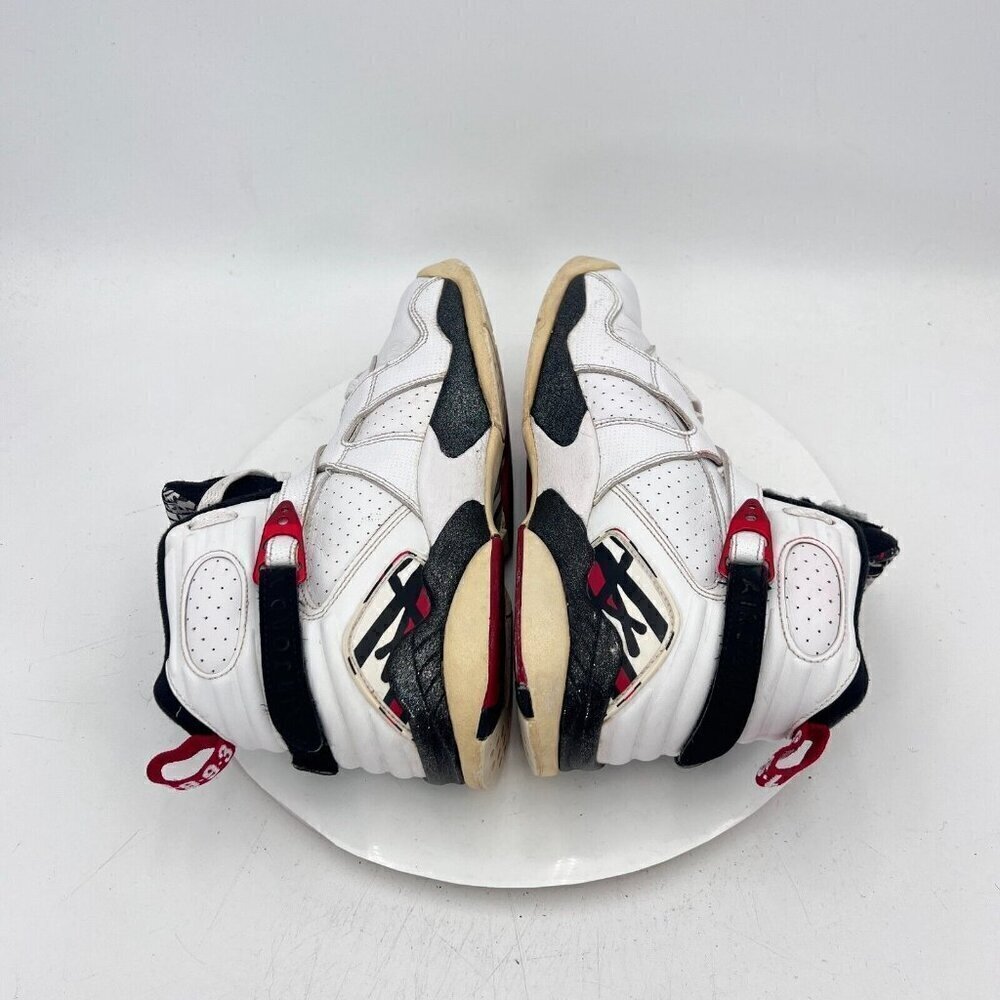 Nike Air Jordan 8 Youth Size 7Y Men 7 305368-104 Alternate White Black Red Shoes - Picture 8 of 15